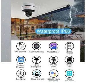 WIFI Dome IP Camera External Video Surveillance Street Outdoor Security Protection Vandalproof t Life B Alexa Google WIFI Dome IP Camera External Video Surveillance Street Outdoor Security Protection Vandalproof t Life B Alexa Google
