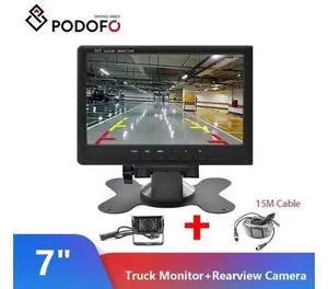 Car Monitor 7 Inch TFT LCD Truck Monitor With Rearview Camera Parking System Support PAL/NTSC Retrovisor Com Camera Car Monitor 7 Inch TFT LCD Truck Monitor With Rearview Camera Parking System Support PAL/NTSC Retrovisor Com Camera