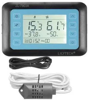ZL-7903A Multifunctional Automatic Temperature and Humidity Incubator Controller XM-18 100-240V AC with with ZL-SHr05J Sensor ZL-7903A Multifunctional Automatic Temperature and Humidity Incubator Controller XM-18 100-240V AC with with ZL-SHr05J Sensor
