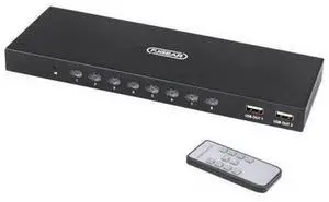 KVM Switcher 8 Ports -Compatible 4K HD Video Switch 8 In 1 Out KVM Switcher KVM Switcher 8 Ports -Compatible 4K HD Video Switch 8 In 1 Out KVM Switcher