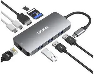 USB C Adapters for MacBook Pro/Air Mac Dongle with 3 USB Port USB C to HDMI USB C to RJ45 Ethernet 9 in 1 USB C to HDMI Adapter 100W Pd Charging USB C to SD/TF Card Reader USB C Hub USB C Adapters for MacBook Pro/Air Mac Dongle with 3 USB Port USB C to HDMI USB C to RJ45 Ethernet 9 in 1 USB C to HDMI Adapter 100W Pd Charging USB C to SD/TF Card Reader USB C Hub