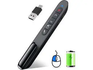Wireless Presenter Remote with Air Mouse Control Rechargeable USB A&C Presentation Clicker PPT Pointer RF 2.4GhZ PowerPoint Clicker Slide Advancer for Computer Laptop Mac Wireless Presenter Remote with Air Mouse Control Rechargeable USB A&C Presentation Clicker PPT Pointer RF 2.4GhZ PowerPoint Clicker Slide Advancer for Computer Laptop Mac