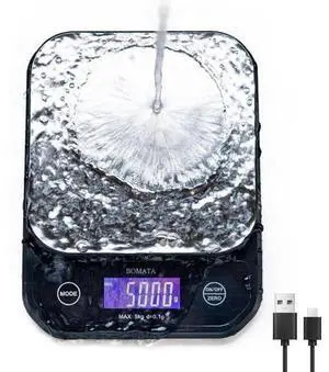 Waterproof Kitchen Scale 0.1g/0.01oz High Precision 5kg/11lb Washable USB Rechargeable Digital Scale for Food Cooking Baking Weight Loss Grey Waterproof Kitchen Scale 0.1g/0.01oz High Precision 5kg/11lb Washable USB Rechargeable Digital Scale for Food Cooking Baking Weight Loss Grey