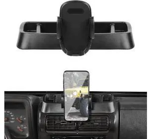 TJ Phone Holder Upgrade Dash Cellphone Mount with Storage Tray Interior Accessories Compatible with Jeep Wrangler TJ 1997-2006 TJ Phone Holder Upgrade Dash Cellphone Mount with Storage Tray Interior Accessories Compatible with Jeep Wrangler TJ 1997-2006