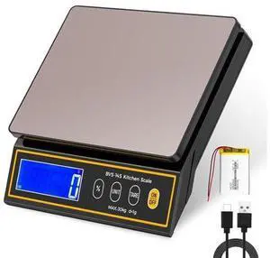 Baking Scale with Percentage Weighing Function 66lb/ 30kg Large Digital Kitchen Scale for Candle Soap and Sourdough Bread Making Rechargeable Food Cooking Scale Baking Scale with Percentage Weighing Function 66lb/ 30kg Large Digital Kitchen Scale for Candle Soap and Sourdough Bread Making Rechargeable Food Cooking Scale