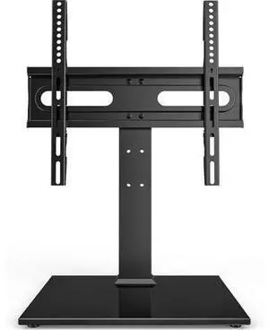 Universal TV Stand - Table Top TV Stand for 27-60 inch LCD LED TVs - 9 Level Height Adjustable TV Base Stand with Tempered Glass Base & Wire Management, VESA 400x400mm Universal TV Stand - Table Top TV Stand for 27-60 inch LCD LED TVs - 9 Level Height Adjustable TV Base Stand with Tempered Glass Base & Wire Management, VESA 400x400mm