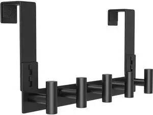 Over The Door Hooks Door Hanger Hook for Hanging Coat Rack Organizer for Bathroom Towel Holder Bathroom Accessories (Black 5 T-Hooks-Fits 1-3/4 Thick Door) Over The Door Hooks Door Hanger Hook for Hanging Coat Rack Organizer for Bathroom Towel Holder Bathroom Accessories (Black 5 T-Hooks-Fits 1-3/4 Thick Door)