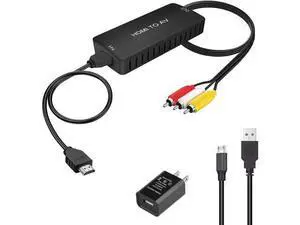 HDMI to RCA Converter HDMI to Composite Video Audio Converter AdapterHDMI to AV Adapter Supports PAL/NTSC for PC Laptop HDTV DVD HDMI to RCA Converter HDMI to Composite Video Audio Converter AdapterHDMI to AV Adapter Supports PAL/NTSC for PC Laptop HDTV DVD
