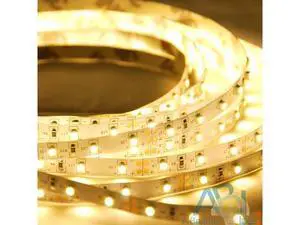 Warm White Flexible LED Strip Light with AC Adapter 300 LEDs 5 Meters / 16.4 FT Spool 12VDC Warm White Flexible LED Strip Light with AC Adapter 300 LEDs 5 Meters / 16.4 FT Spool 12VDC