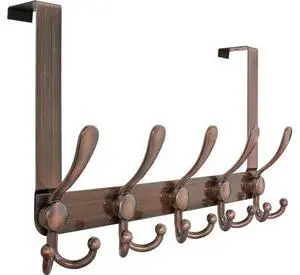 Over Door Hook 2.0 - Upgraded Version - Simple-Assembly Strong Heavy-Duty Stainless Steel 5-Tri-Hook Over The Door Hanger Rack SimpleStrong Series Antique Copper Over Door Hook 2.0 - Upgraded Version - Simple-Assembly Strong Heavy-Duty Stainless Steel 5-Tri-Hook Over The Door Hanger Rack SimpleStrong Series Antique Copper