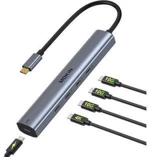 USB C Hub 10Gbps USB C Splitter with 4K@60Hz Video Output 100W PD Charging Data Transfer USB4 Multiport Dongle for MacBook Pro iPad Pro and Type-C Devices USB C Hub 10Gbps USB C Splitter with 4K@60Hz Video Output 100W PD Charging Data Transfer USB4 Multiport Dongle for MacBook Pro iPad Pro and Type-C Devices