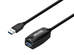 5-meter USB 3.0 A Male to A Female Active Extension Cable Black 5-meter USB 3.0 A Male to A Female Active Extension Cable Black