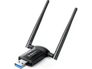 USB WiFi Adapter for Desktop PC - 1300Mbps Wi-Fi 5G 2.4G USB 3.0 Wireless Adapter with WiFi Antenna for Win11/10/7 WiFi Dongle for Desktop PC Laptop Internet Network Wi-Fi Card USB WiFi Adapter for Desktop PC - 1300Mbps Wi-Fi 5G 2.4G USB 3.0 Wireless Adapter with WiFi Antenna for Win11/10/7 WiFi Dongle for Desktop PC Laptop Internet Network Wi-Fi Card