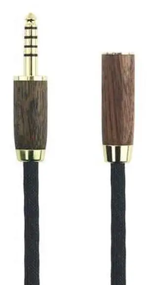 4.4mm Male to 4.4mm Female Balanced Headphone Audio Adapter Cable Extension Cord 6N OCC Copper Single Crystal Silver Plated Wire Walnut Wood Shell 1.6ft 4.4mm Male to 4.4mm Female Balanced Headphone Audio Adapter Cable Extension Cord 6N OCC Copper Single Crystal Silver Plated Wire Walnut Wood Shell 1.6ft
