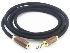 4.4mm Male to 4.4mm Female Balanced Headphone Audio Adapter Cable Extension Cord 6N OCC Copper Single Crystal Silver Plated Wire Walnut Wood Shell 1.5meters/4.9ft 4.4mm Male to 4.4mm Female Balanced Headphone Audio Adapter Cable Extension Cord 6N OCC Copper Single Crystal Silver Plated Wire Walnut Wood Shell 1.5meters/4.9ft