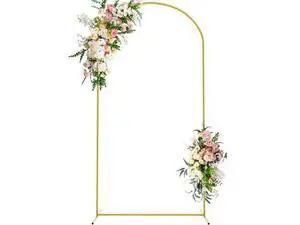 7.2 FT Wedding Arch Backdrop Stand Gold Metal Arch Backdrop Stand for Wedding Ceremony Birthday Party Bridal Baby Shower Photo Booth Garden Floral Balloon Arches Decoration 7.2 FT Wedding Arch Backdrop Stand Gold Metal Arch Backdrop Stand for Wedding Ceremony Birthday Party Bridal Baby Shower Photo Booth Garden Floral Balloon Arches Decoration