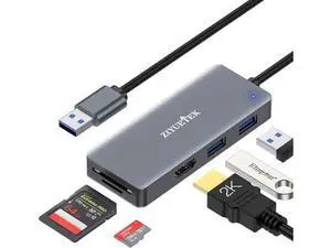 USB to HDMI Adapter 5-in-1 USB hub 3.0 with HDMI 1080p for Extended Monitor PC Laptop Desktop 2 USB Ports SD and Micro SD Card Reader Support Windows MACOS USB to HDMI Adapter 5-in-1 USB hub 3.0 with HDMI 1080p for Extended Monitor PC Laptop Desktop 2 USB Ports SD and Micro SD Card Reader Support Windows MACOS