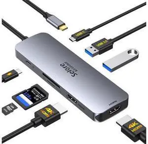 USB C Docking Station Dual HDMI Monitor USB C to Dual HDMI Adapter with 2HDMI Ports PD Charging SD/microSD USB A&C 3.0 Ports Laptop Docking Station for XPS///Surface/Yoga etc USB C Docking Station Dual HDMI Monitor USB C to Dual HDMI Adapter with 2HDMI Ports PD Charging SD/microSD USB A&C 3.0 Ports Laptop Docking Station for XPS///Surface/Yoga etc