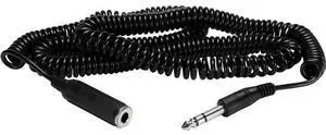 1/4-Inch Stereo Headphone Extension Cord 25 feet Coiled 1/4-Inch Stereo Headphone Extension Cord 25 feet Coiled