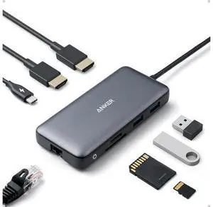 Laptop Docking Station Dual Monitor 8-in-1 USB C Hub 4K Dual Monitor with 2 HDMI 1 Gbps Ethernet Hub 85W Power Delivery SD Card Reader for XPS and More (Charger not Included) Laptop Docking Station Dual Monitor 8-in-1 USB C Hub 4K Dual Monitor with 2 HDMI 1 Gbps Ethernet Hub 85W Power Delivery SD Card Reader for XPS and More (Charger not Included)