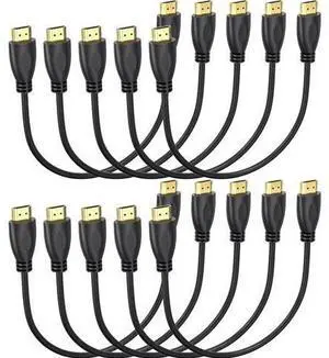 4K HDMI Cable 1FT 10-Pack High Speed HDMI 2.0 Cable Supports ARC & CL3 Rated for Laptop Soundbar Monitor PS5 PS4 Xbox One Fire TV etc 4K HDMI Cable 1FT 10-Pack High Speed HDMI 2.0 Cable Supports ARC & CL3 Rated for Laptop Soundbar Monitor PS5 PS4 Xbox One Fire TV etc