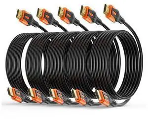 4K HDMI 2.0 Cable 10FT 5-Pack High Speed 18Gbps HDMI Cord Support 4K@60Hz & 2K@240Hz HDR10 3D ARC Dolby DTS HDCP 2.2 for PS5 Xbox Switch TV PC Monitor Graphics Card 4K HDMI 2.0 Cable 10FT 5-Pack High Speed 18Gbps HDMI Cord Support 4K@60Hz & 2K@240Hz HDR10 3D ARC Dolby DTS HDCP 2.2 for PS5 Xbox Switch TV PC Monitor Graphics Card