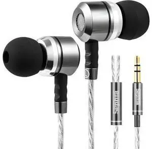 SP3060 Wired Headphones HD Bass Driven Audio Lightweight Aluminum Wired in Ear Earbud Headphones S/M/L Ear Bud Tips Earphone Case 3.5mm Tangle-Free Cord No Mic SP3060 Wired Headphones HD Bass Driven Audio Lightweight Aluminum Wired in Ear Earbud Headphones S/M/L Ear Bud Tips Earphone Case 3.5mm Tangle-Free Cord No Mic