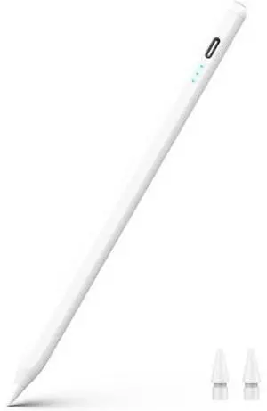 Stylus Pencil for iPad 2018-2025 Tilt Sensitivity Palm Rejection Compatible with iPad 6/7/8/9/10/11th Mini 5/6/7th Pro 11/12.9/13 Air 3/4/5th/M2&3 White Stylus Pencil for iPad 2018-2025 Tilt Sensitivity Palm Rejection Compatible with iPad 6/7/8/9/10/11th Mini 5/6/7th Pro 11/12.9/13 Air 3/4/5th/M2&3 White