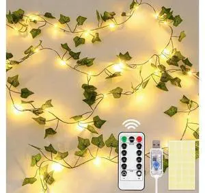 Vines with Light for Bedroom 40Ft 120 LED Fairy Lights with Vines Curtain String Lights with Remote for Dorm Wedding Party Wall Indoor Outdoor Holiday Home Decor Vines with Light for Bedroom 40Ft 120 LED Fairy Lights with Vines Curtain String Lights with Remote for Dorm Wedding Party Wall Indoor Outdoor Holiday Home Decor