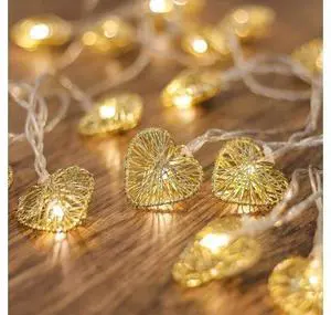 CozyHome Heart String Lights 23 FT & 20 Warm White LEDs | Indoor | Christmas Fairy Lights Engagement Wedding Decoration Table Decoration Fairy Lights CozyHome Heart String Lights 23 FT & 20 Warm White LEDs | Indoor | Christmas Fairy Lights Engagement Wedding Decoration Table Decoration Fairy Lights