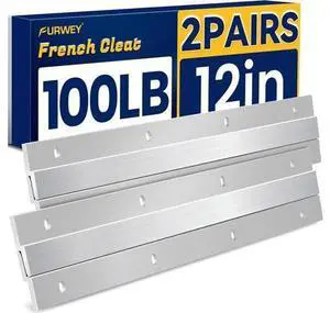 French Cleat Picture and Mirror Hanger Aluminum French Cleat Headboard Wall Mounting Brackets with Screws(12 Inch-2 Pairs Support 80 lbs) French Cleat Picture and Mirror Hanger Aluminum French Cleat Headboard Wall Mounting Brackets with Screws(12 Inch-2 Pairs Support 80 lbs)