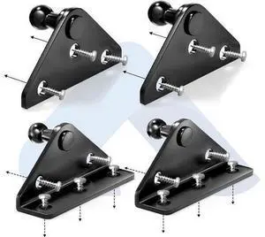 10 Gas Strut Mounting Brackets Ball Stud Mount Bracket for Universal Lift Supports Shocks Spring Kits Hardware 4PCS with 16 Screws (Only Fits 10mm Ball Head) 10 Gas Strut Mounting Brackets Ball Stud Mount Bracket for Universal Lift Supports Shocks Spring Kits Hardware 4PCS with 16 Screws (Only Fits 10mm Ball Head)