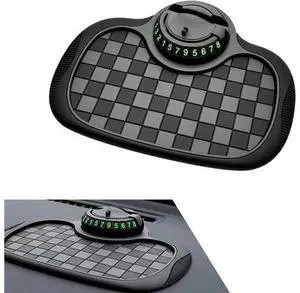 1 PC Car Anti-slip Mat Multifunctional Dashboard Phone Holder Dashboard Organizer Pad with Hidden Parking Number Universal Dashboard Accessories for Most Cars (Black #2) 1 PC Car Anti-slip Mat Multifunctional Dashboard Phone Holder Dashboard Organizer Pad with Hidden Parking Number Universal Dashboard Accessories for Most Cars (Black #2)