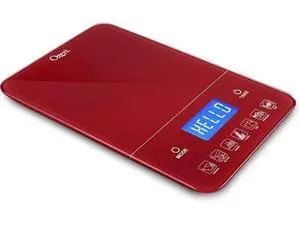 Touch III 22 lb (10 kg) Digital Kitchen Scale with Calorie Counter in Tempered Glass Red Engine Touch III 22 lb (10 kg) Digital Kitchen Scale with Calorie Counter in Tempered Glass Red Engine