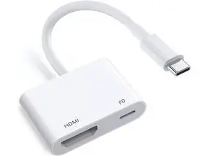 USB C to HDMI Adapter for iPhone 15/16 to TV Type-C to HDMI Adapter with PD &4K@60Hz Compatible with iPhone 15/16series iPad Pro USB C to HDMI Adapter for iPhone 15/16 to TV Type-C to HDMI Adapter with PD &4K@60Hz Compatible with iPhone 15/16series iPad Pro