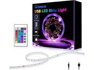 TV LED Backlights 10ft LED Strip Lights Behind TV USB Operated Color Changing for 46-65 Inch TV RGB 5050 LED Tape Lights with IR Remote Controller and Dimmable TV LED Backlights 10ft LED Strip Lights Behind TV USB Operated Color Changing for 46-65 Inch TV RGB 5050 LED Tape Lights with IR Remote Controller and Dimmable