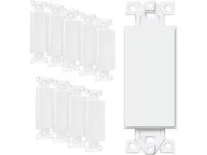 Blank Adapter Insert for Decorator Wall Plates Unbreakable Polycarbonate Thermoplastic ETL Listed 6001-W-10PCS White 10 Piece Blank Adapter Insert for Decorator Wall Plates Unbreakable Polycarbonate Thermoplastic ETL Listed 6001-W-10PCS White 10 Piece