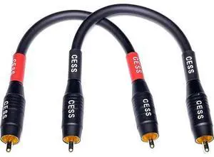 CESS-075-6i Heavy Duty Waterproof RCA Cable Phono Male to Male (6 in) CESS-075-6i Heavy Duty Waterproof RCA Cable Phono Male to Male (6 in)