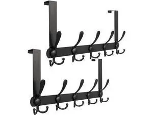 2 Pack Over The Door Hooks No Assembly Required Door Hanger Hook Fits Doors Up to 1.8in Thick for Hanging Clothes Towels Bags Hats 2 Pack Over The Door Hooks No Assembly Required Door Hanger Hook Fits Doors Up to 1.8in Thick for Hanging Clothes Towels Bags Hats