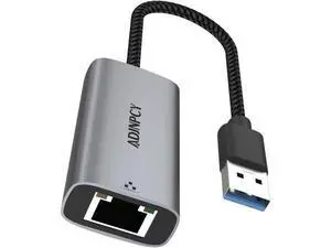 USB A to Ethernet Adapter 2.5G Aluminum Computer Network Internet LAN Dongle Compatible for NAS MacBook Air/Pro XPS Windows macOS (USB-A to 2.5G-AR01) USB A to Ethernet Adapter 2.5G Aluminum Computer Network Internet LAN Dongle Compatible for NAS MacBook Air/Pro XPS Windows macOS (USB-A to 2.5G-AR01)