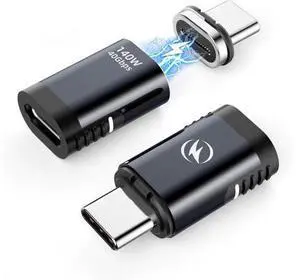140W USB C Magnetic Adapter 2Pack 180 Degree Adapter 40Gbps Support 8K@60Hz Video Display for Thundeolt MacBook Pro/Air and More Type C Devices 140W USB C Magnetic Adapter 2Pack 180 Degree Adapter 40Gbps Support 8K@60Hz Video Display for Thundeolt MacBook Pro/Air and More Type C Devices