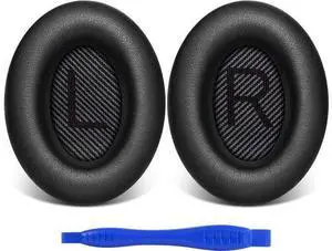 Ear Pads for Quiet Comfort 35 II (QC35 ii) Soft Protein Leather Replacement Earpads Extra Thick Ear Cushions for QC 35 25 15 QC2 Ae2/ Ae2i/ Ae2W/ Sound Link/Sound True Black Ear Pads for Quiet Comfort 35 II (QC35 ii) Soft Protein Leather Replacement Earpads Extra Thick Ear Cushions for QC 35 25 15 QC2 Ae2/ Ae2i/ Ae2W/ Sound Link/Sound True Black