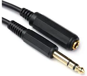 1/4 Inch Male to Female Stereo Extension Cable Gold Plated Quarter inch Headphone Extension Cable Cord- 20FT /6.6 Meters 1/4 Inch Male to Female Stereo Extension Cable Gold Plated Quarter inch Headphone Extension Cable Cord- 20FT /6.6 Meters