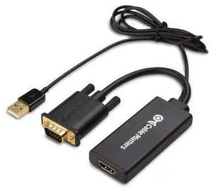 VGA to HDMI Adapter for Monitor and TV (VGA to HDMI Converter) with Audio Support VGA to HDMI Adapter for Monitor and TV (VGA to HDMI Converter) with Audio Support