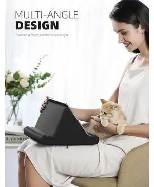 Tablet Pillow Holder Stand - Tablet Pillow Soft Pad Dock for Lap Bed and Desk with Pocket & 4 Viewing Angles for iPad Pro 13 11 12.9 Air Mini Kindle iPhone 4-13 Devices Black Tablet Pillow Holder Stand - Tablet Pillow Soft Pad Dock for Lap Bed and Desk with Pocket & 4 Viewing Angles for iPad Pro 13 11 12.9 Air Mini Kindle iPhone 4-13 Devices Black