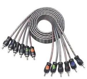 RCI66 99.99% Oxygen Free Copper 6ft 6-Channel RCA Audio Cable Twisted Pair with Noise Reduction RCI66 99.99% Oxygen Free Copper 6ft 6-Channel RCA Audio Cable Twisted Pair with Noise Reduction