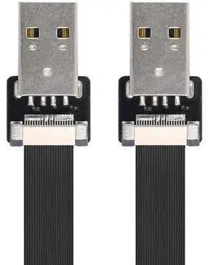 USB 2.0 Type-A Male to Type-A Male Data Flat Slim FPC Cable for FPV and Disk and Scanner and Printer 1.5"feet USB 2.0 Type-A Male to Type-A Male Data Flat Slim FPC Cable for FPV and Disk and Scanner and Printer 1.5"feet