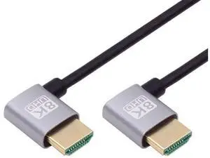 HDMI 2.1 Ultra Thin HDTV Cable 8K 4K Hyper Super Flexible Slim Cord Left Angled to Left Angled 90 Degree Type-A for Computer HDTV HDMI 2.1 Ultra Thin HDTV Cable 8K 4K Hyper Super Flexible Slim Cord Left Angled to Left Angled 90 Degree Type-A for Computer HDTV