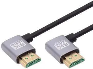HDMI 2.1 Ultra Thin HDTV Cable 8K 4K Hyper Super Flexible Slim Cord Right Angled to Right Angled 90 Degree Type-A for Computer HDTV HDMI 2.1 Ultra Thin HDTV Cable 8K 4K Hyper Super Flexible Slim Cord Right Angled to Right Angled 90 Degree Type-A for Computer HDTV
