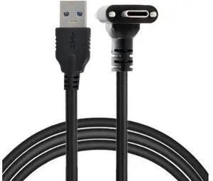 1.2M Down Up Angled USB 3.1 Type-C Dual Screw Locking to Standard USB3.0 Data Cable 90 Degree for Camera UC-128-1.2M 1.2M Down Up Angled USB 3.1 Type-C Dual Screw Locking to Standard USB3.0 Data Cable 90 Degree for Camera UC-128-1.2M